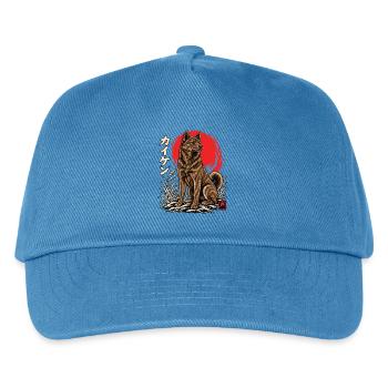 Kai Ken Japanischer Hund Japan Shirt - Kinder Basecap - Pfauenblau - Vorne