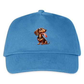 Dackel - Kinder Basecap - Pfauenblau - Vorne