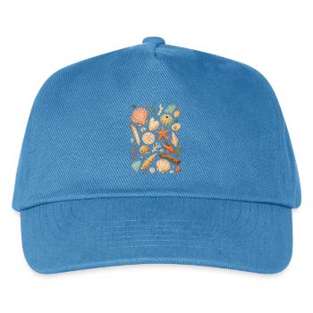 Strandfunde | Muscheln & Meer - Kinder Basecap - Pfauenblau - Vorne