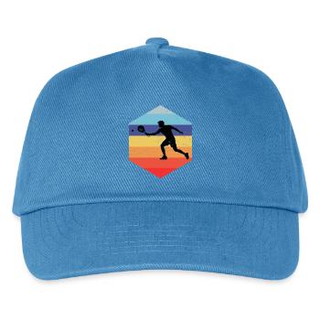 Geschenkidee für den Doppelspieler mit Racketsport - Kinder Basecap - Pfauenblau - Vorne