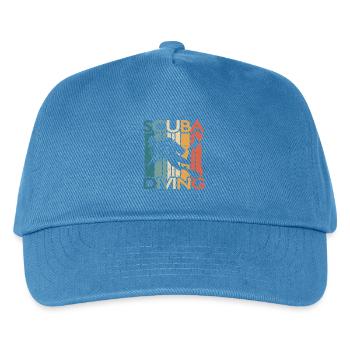 Retro Taucher SCUBA DIVING Für Schnorchler Taucher - Kinder Basecap - Pfauenblau - Vorne