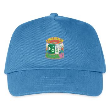 Ich liebe Recycling Cartoon - Kinder Basecap - Pfauenblau - Vorne