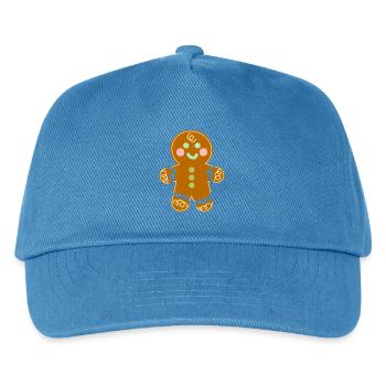 Kawaii lebkuchenmann - Kinder Basecap - Pfauenblau - Vorne