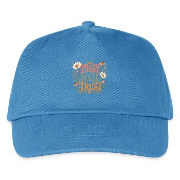 Pray Wait Trust - Kinder Basecap - Pfauenblau - Vorne