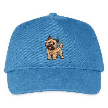 Cairn Terrier Kawaii Style – Süßer Terrier - Kinder Basecap - Pfauenblau - Vorne