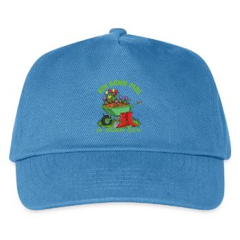 Garten Blumen Frühling Büro Lustiger Spruch - Kinder Basecap - Pfauenblau - Vorne