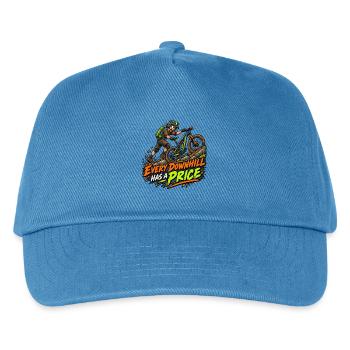 Downhill MTB Preis-Statement - Kinder Basecap - Pfauenblau - Vorne