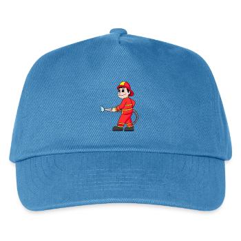 Feuerwehr Junge - Kinder Basecap - Pfauenblau - Vorne