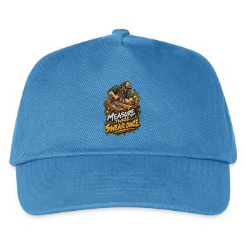 Maß Genau, Fluch Einmal – Holzwerk - Kinder Basecap - Pfauenblau - Vorne