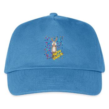 Osterhase mit Konfetti - Kinder Basecap - Pfauenblau - Vorne