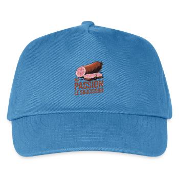  Ma Passion Le Saucisson Wurstliebhaber Salami - Kinder Basecap - Pfauenblau - Vorne