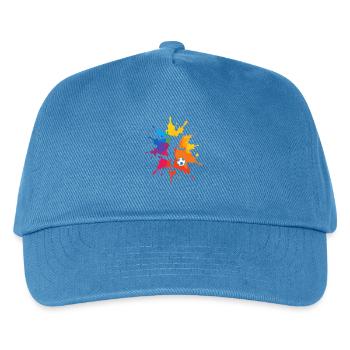 Lustiges Fußball Spruch Motiv Geschenk Fußballer - Kinder Basecap - Pfauenblau - Vorne