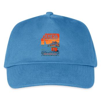 Vintage Geneva Switzerland Lakeside Jewel Travel - Kinder Basecap - Pfauenblau - Vorne