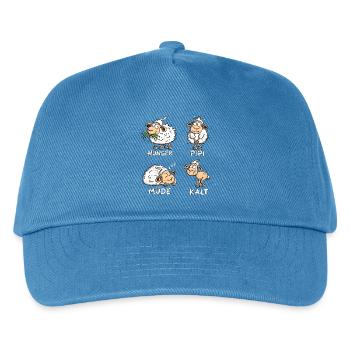 Hunger Müde Kalt Schafe Spruch Tierhumor - Kinder Basecap - Pfauenblau - Vorne