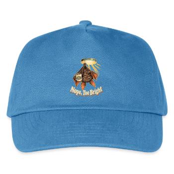 Nope Too Bright Vampirfledermaus Wohnheim Lampe - Kinder Basecap - Pfauenblau - Vorne