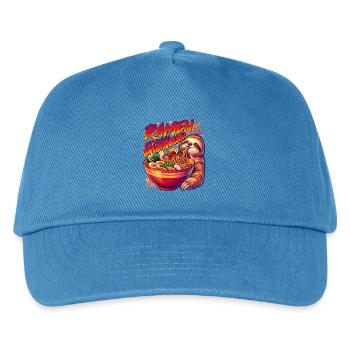 Ramen Entspannung Faultier Nudeln Japan - Kinder Basecap - Pfauenblau - Vorne