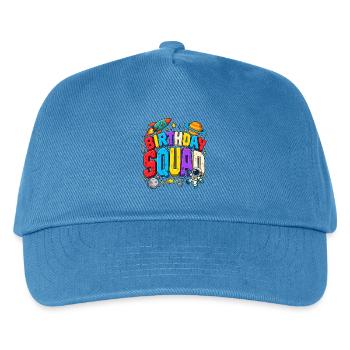 Birthday Squad Space Astronaut Moon Stars - Kinder Basecap - Pfauenblau - Vorne