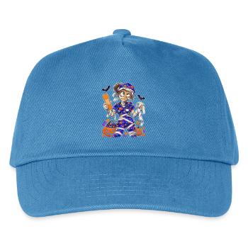 Halloween Krankenschwester Mumie in bunten Scrubs - Kinder Basecap - Pfauenblau - Vorne