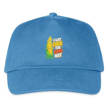 Mais Langweg Spruch Cartoon - Kinder Basecap - Pfauenblau - Vorne