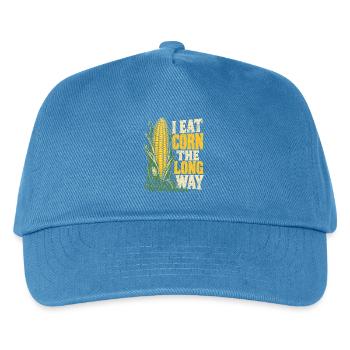 Ich ess Mais den langen Weg - Kinder Basecap - Pfauenblau - Vorne