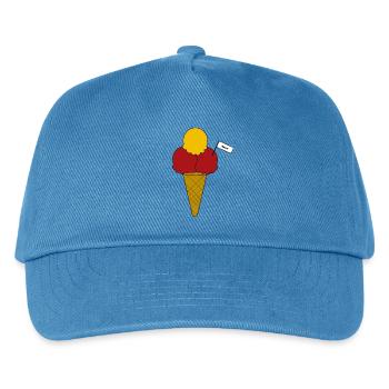 Spain Flag Eis cream Eiscreme - Kinder Basecap - Pfauenblau - Vorne