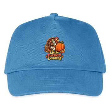 Thanksgiving-Truthahn Little Turkey Loading Baby - Kinder Basecap - Pfauenblau - Vorne