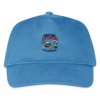  Social Distancing Please Respect My Throwing - Kinder Basecap - Pfauenblau - Vorne