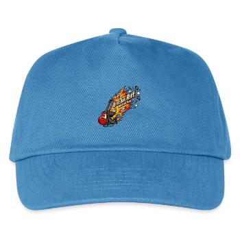 Rockfan Gitarrenriff Metal Fan Riff zuerst - Kinder Basecap - Pfauenblau - Vorne