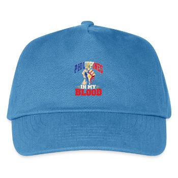 Philippinische Wurzeln Amerikanische Heimat - Kinder Basecap - Pfauenblau - Vorne