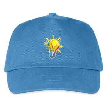 Farbenfrohe Ideen-Glühbirne - Kinder Basecap - Pfauenblau - Vorne