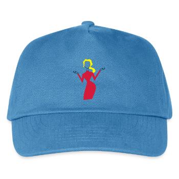 frau - Kinder Basecap - Pfauenblau - Vorne