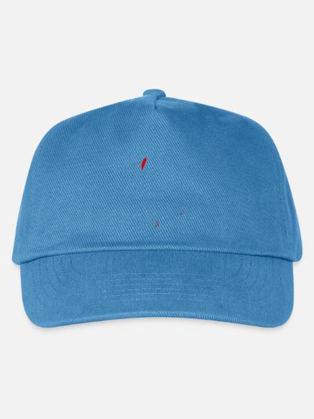 Abstrakte Flecken / Linie / rot / Muster / Natur - Kinder Basecap - Pfauenblau