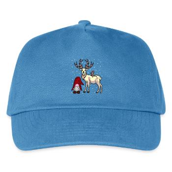 Nikolaus Xmas Weihnachten Fantasy Christmas Kind - Kinder Basecap - Pfauenblau - Vorne