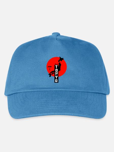 Japanischer Stadtkarte-Tokyo Design - Kinder Basecap - Pfauenblau