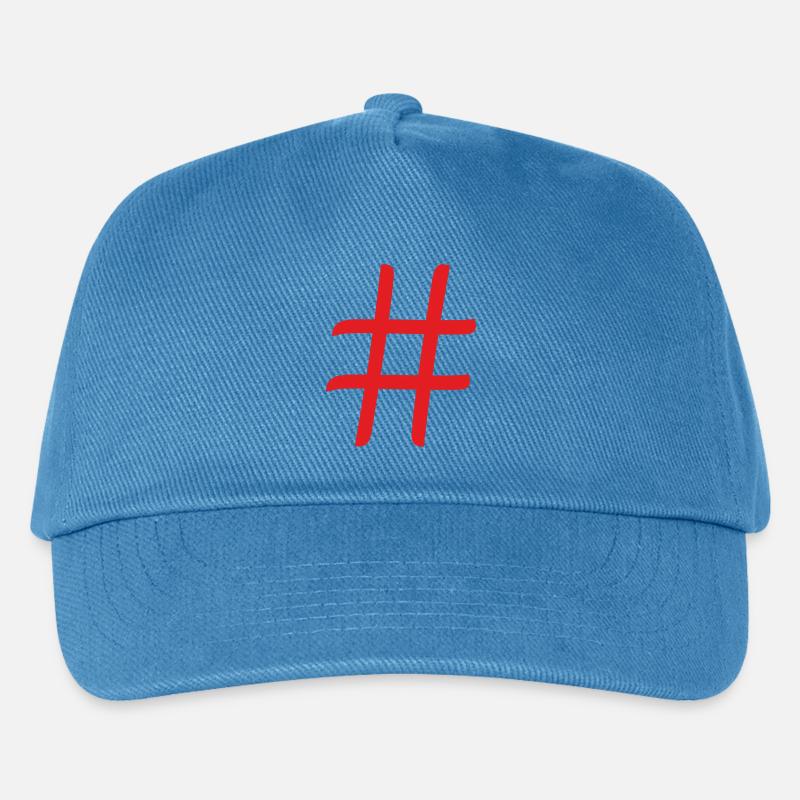 hashtag - Kinder Basecap - Pfauenblau