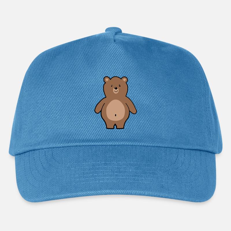 Bär - Kinder Basecap - Pfauenblau