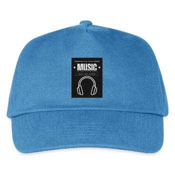 Kopfhörer - Kinder Basecap - Pfauenblau - Vorne
