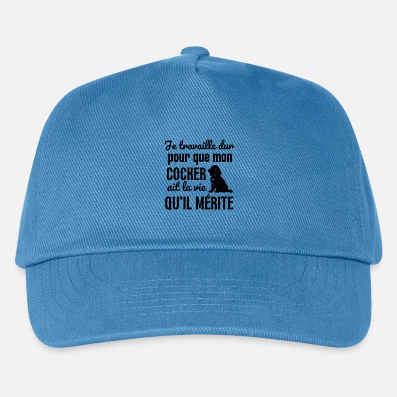 Je travaille dur pour mon cocker - Casquette de baseball Enfant - bleu paon