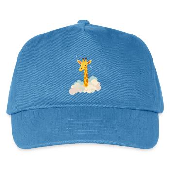 Gentle giraffe above the clouds – Dreamlike motif - Kids’ Baseball Cap - peacock-blue - Front