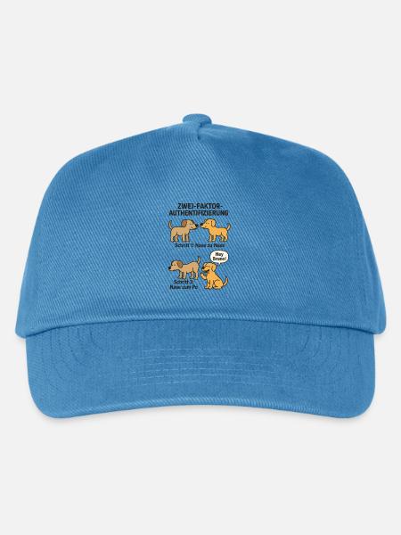 Hunde Erkennung Zwei Faktor Authentifizierung - Kinder Basecap - Pfauenblau