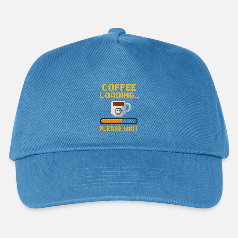 Coffee Loading... Please Wait - Kids’ Baseball Cap - peacock-blue