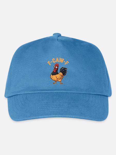F-Caw-F Vorwerkhuhn Dirndl Meme Lustig Geschenk - Kinder Basecap - Pfauenblau