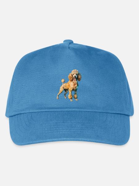 Pudel - Cooles Low Poly Logo - Kinder Basecap - Pfauenblau
