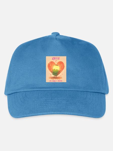 Liebesbatterie bei Sonnenuntergang - Kinder Basecap - Pfauenblau