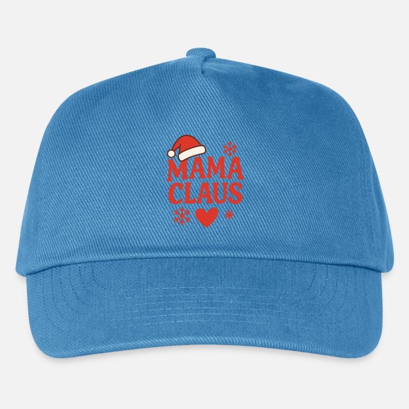 Mama Claus Weihnachtsdesign - Kinder Basecap - Pfauenblau