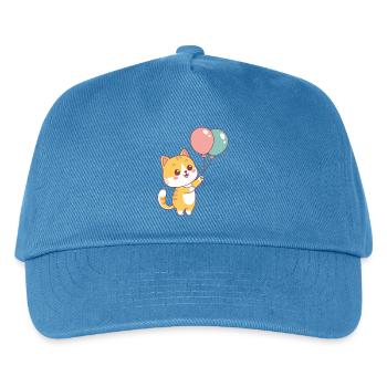 Katzenballon Pastell Joy - Kinder Basecap - Pfauenblau - Vorne
