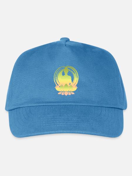 Pastell Buddha im Lotusstempel - Kinder Basecap - Pfauenblau