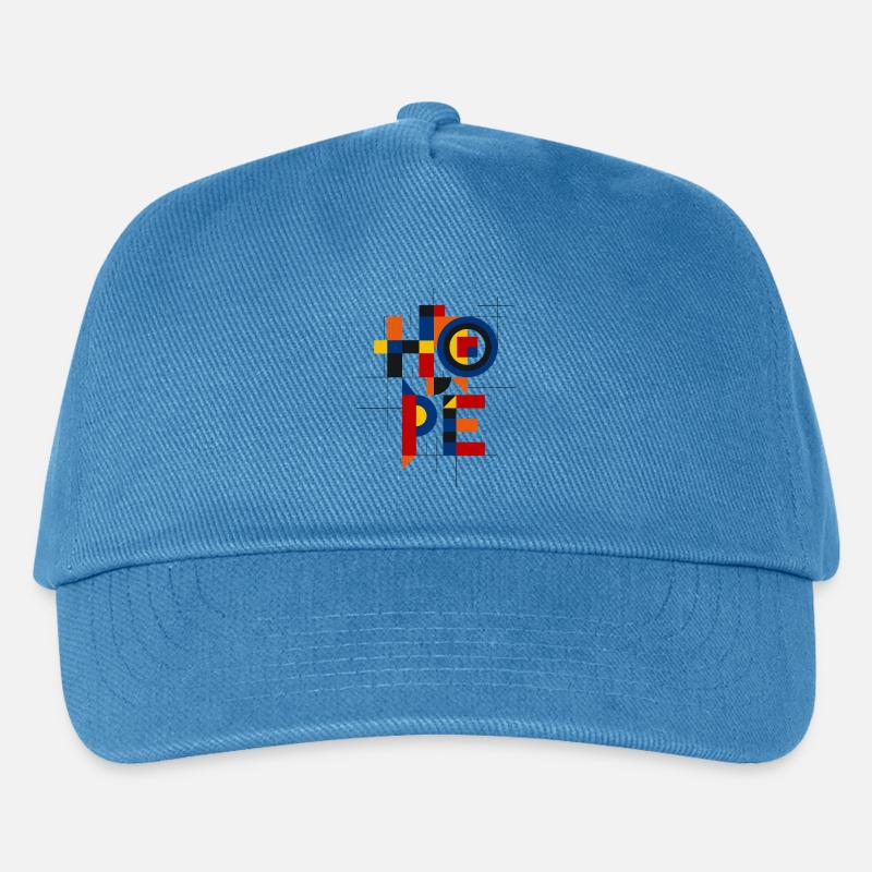 Hope Geometrische Schrift - Kinder Basecap - Pfauenblau