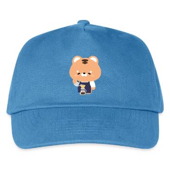 Tiger Barista Coffee  - Kids’ Baseball Cap - peacock-blue - Front