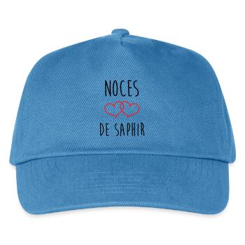 Noces de Saphir 16 ans de mariage - Casquette de baseball Enfant - bleu paon - Devant